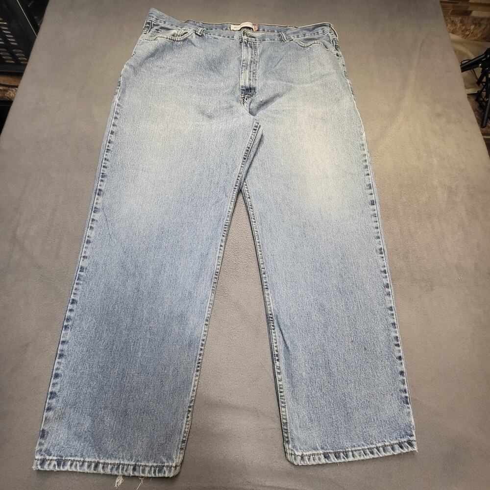 Levi's 550 Jeans Mens 42x29 Blue Relaxed Fit Straight Leg Denim Distressed‎